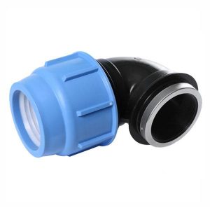 GOMITO A PRESSIONE IN POLIPROPILENE F 1" 32 MM.
